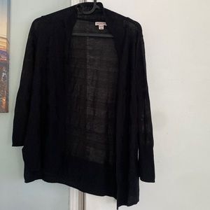 ❤️❤️ Black Striped Long Sleeve Cardigan